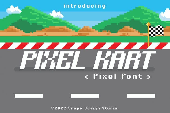Pixel Kart - Pixel Font Font Download
