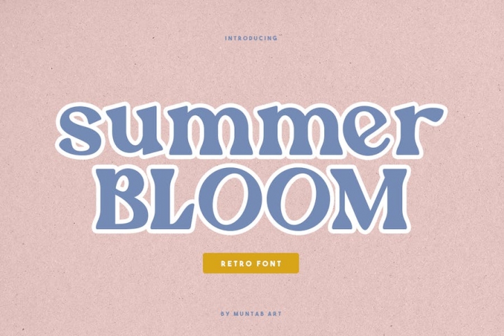Summer Bloom | Retro font Font Download