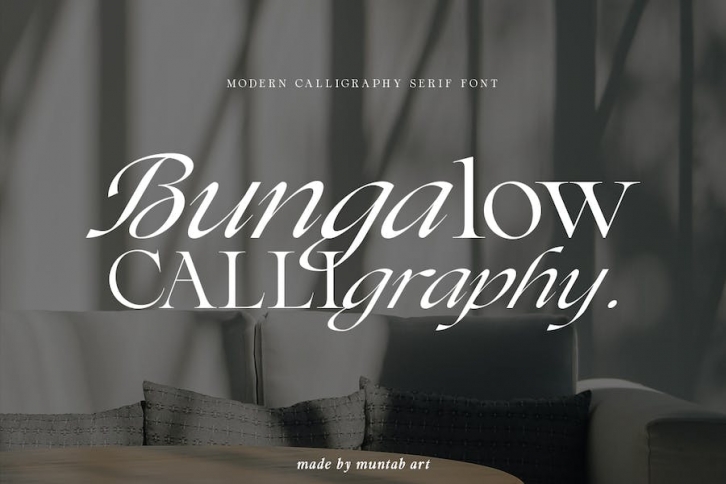 Bungalow | Calligraphy font Font Download
