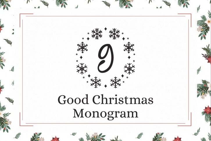 Good Christmas Monogram Font Download