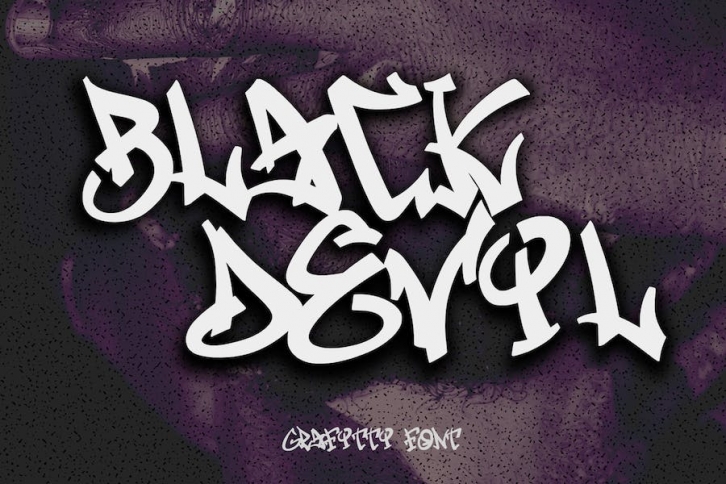 Black Devils - Monoline Graffiti Font Font Download