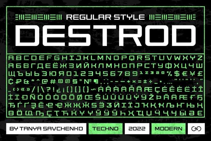 Destrod Regular Font Download