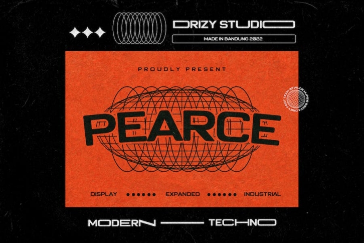 Pearce - Modern Techno Font Font Download