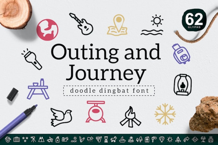 Outing And Journey Dingbat Font Download