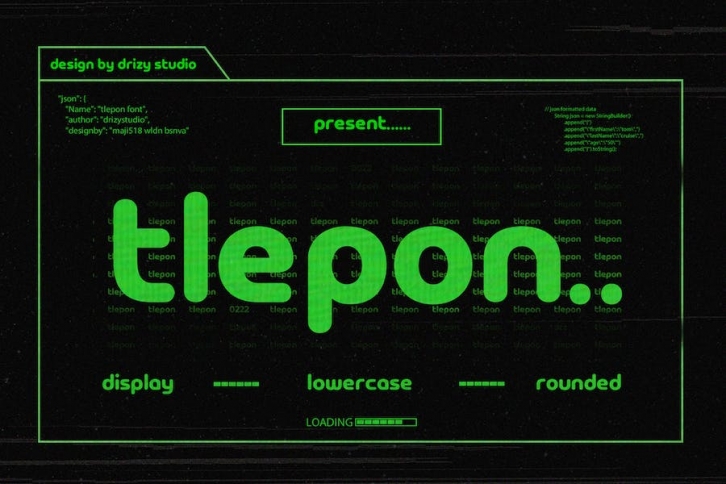Tlepon - Display Lowercase Rounded Font Font Download