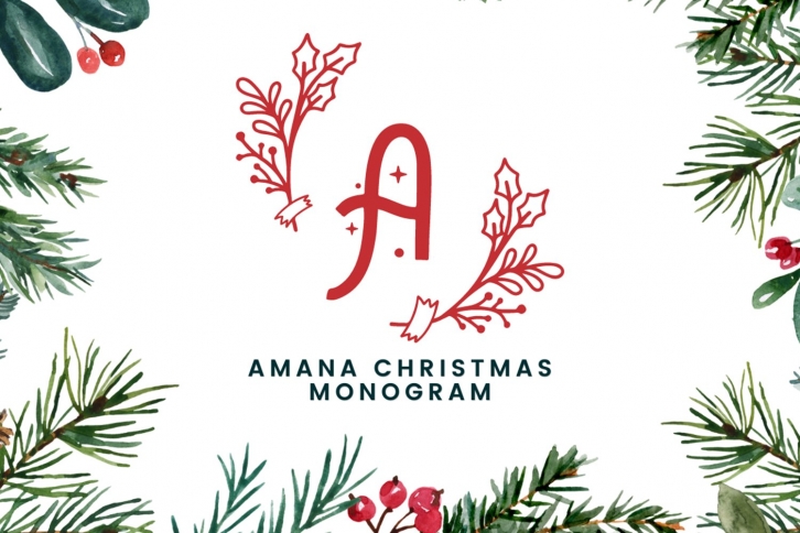 Amana Christmas Monogram Font Download