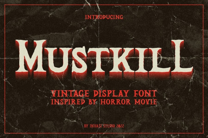 Mustkill - Vintage Horror Font Font Download
