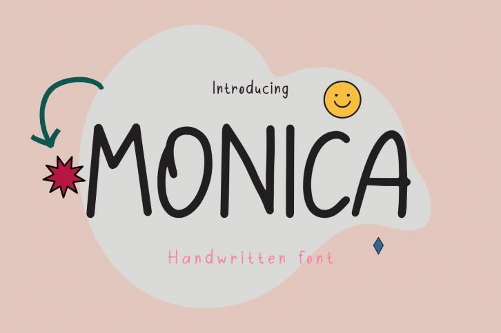 Monica is a cute handwritten Font Download