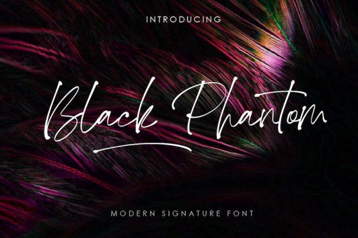Black Phantom -  Modern Signature AM Font Download