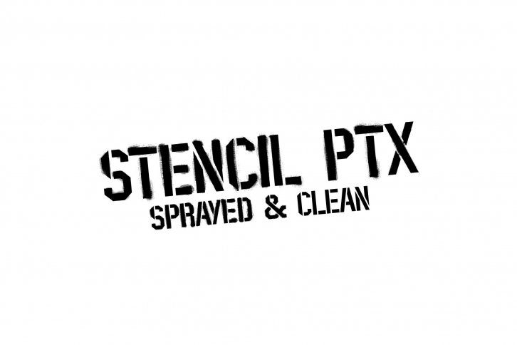 Stencil PTx Family Font Download