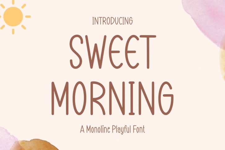 Sweet Morning - Playful Monoline Display LA Font Download