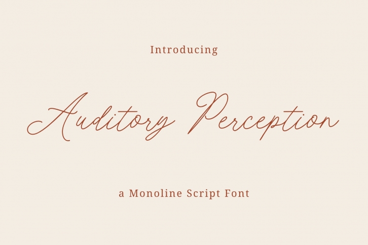 Auditory Perception Font Download