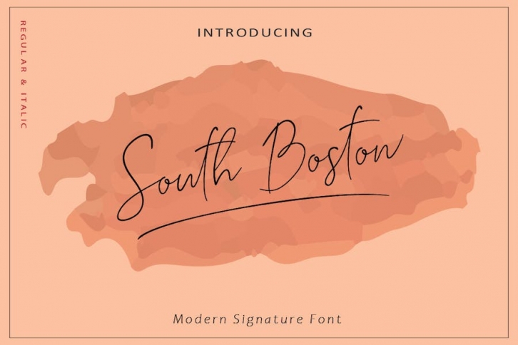 South Boston -  Modern Signature AM Font Download