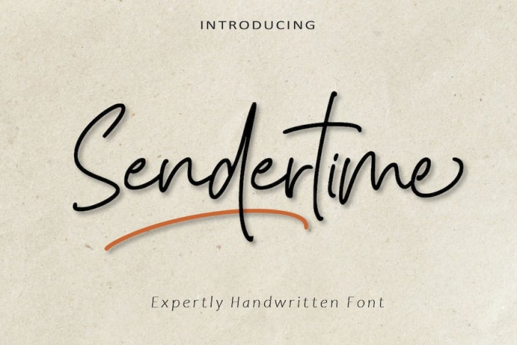 Sendertime -  Expertly Handwritten AM Font Download
