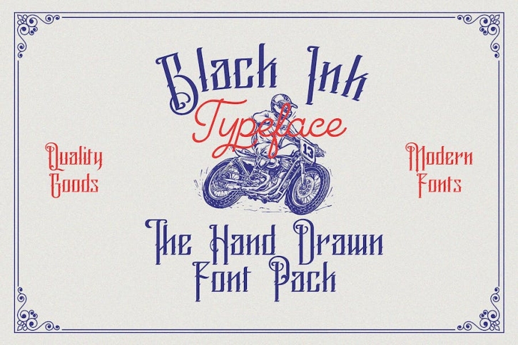 Black Ink Vintage Blackletter Font Font Download