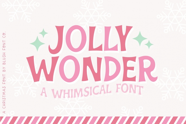 JOLLY WONDER a Whimsical Retro Christmas Font Download