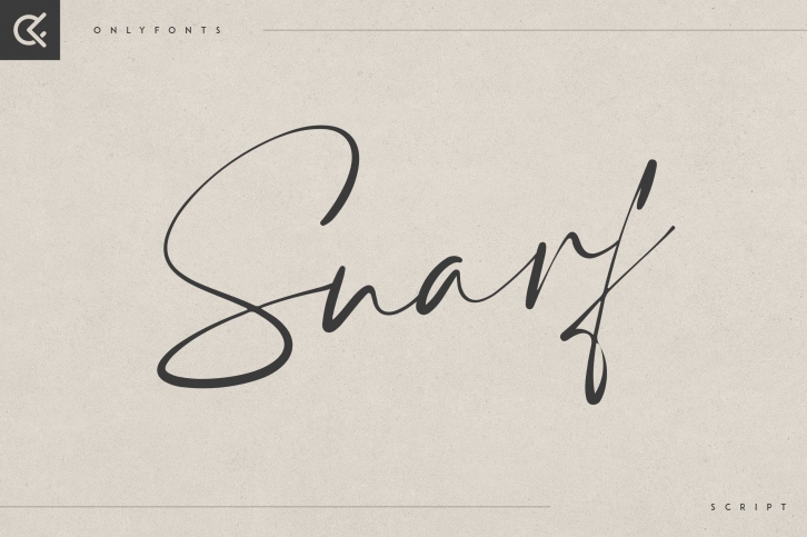 Snarf modern script Font Download