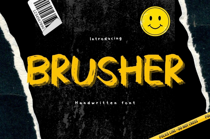 Brusher is a cute and handwritten Font Download