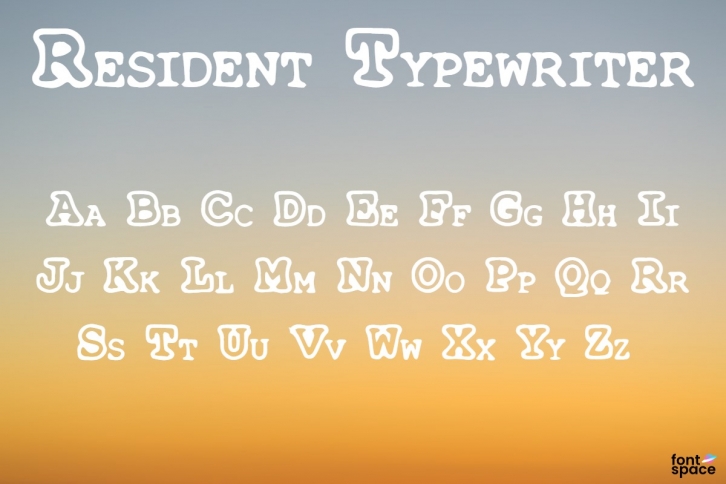 Resident Typewriter Font Download