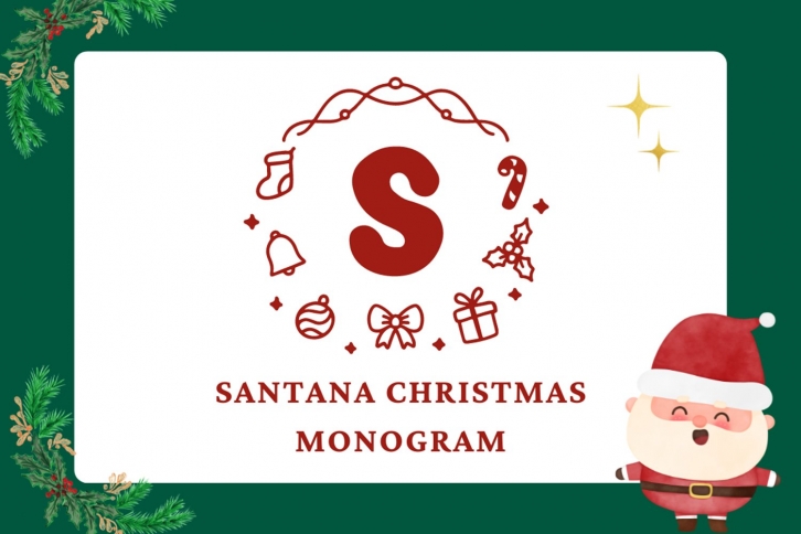 Santana Christmas Monogram Font Download