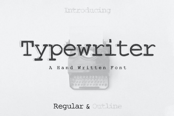 Typewriter Handwritten Typeface Font Download