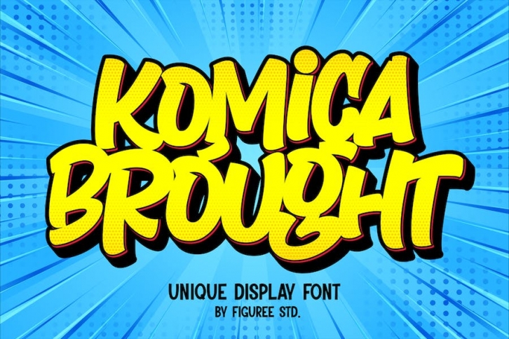 Komica Brought - Unique Display Font Font Download
