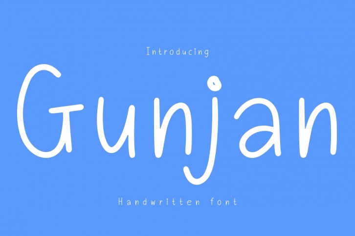 Gunjan is a cute and handwritten Font Download