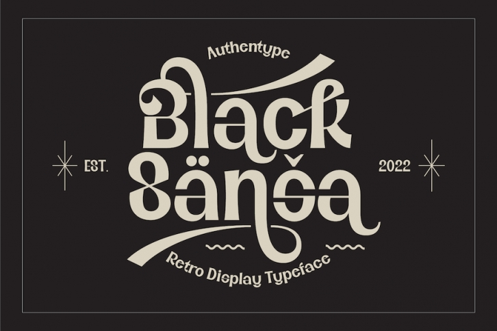 Black Sansa - Retro Display Font Font Download
