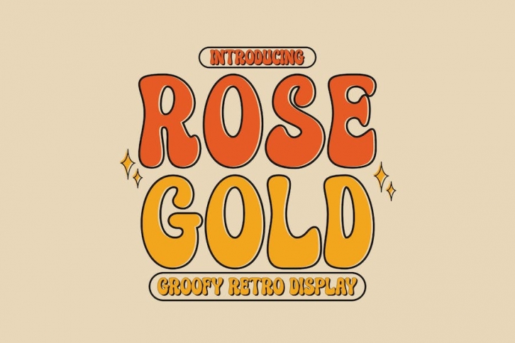 Rose Gold - Groovy Font Font Download