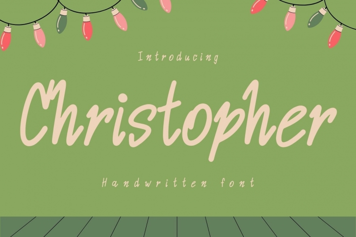 Christopher is a cute and festive handwritten Font Download