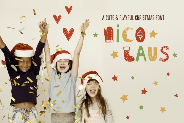 Nico Laus - A Cute And Playful Christmas Font Font Download