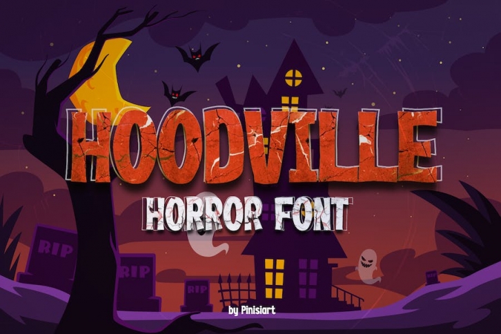 HOODVILLE - Horror Display Font Font Download