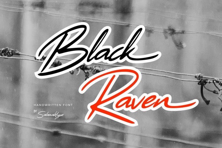 Black Raven Handwritten Font Download