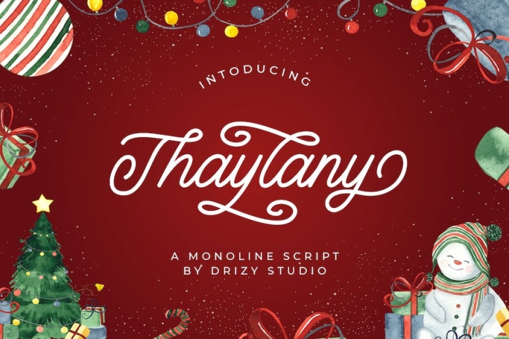 Thaylany - Monoline Script Font Font Download