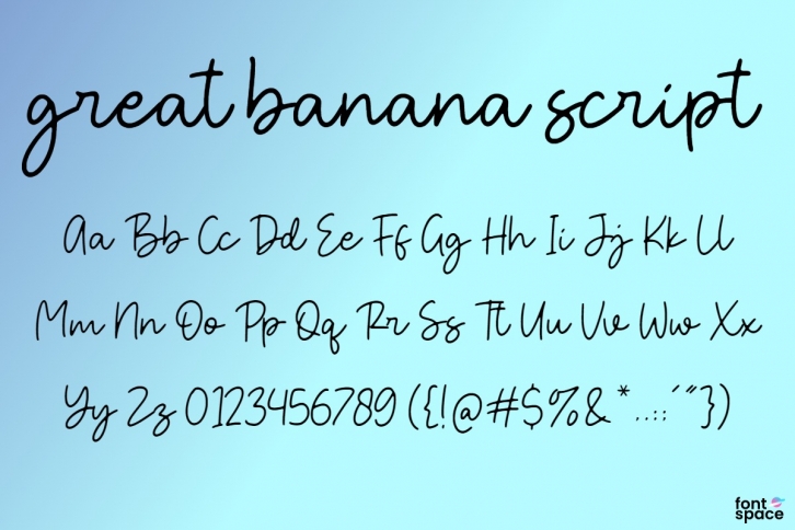 Great banana scrip Font Download