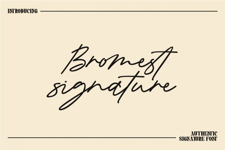 Bromest Signature Font Download