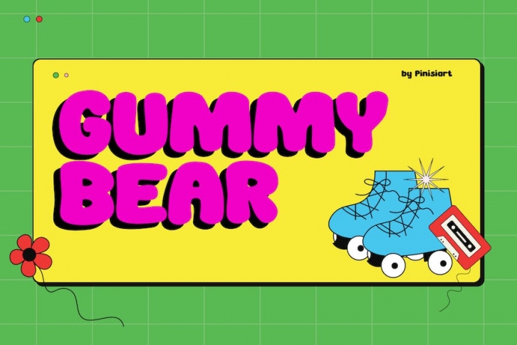 Gummy Bear - Pop Art Display Font Font Download