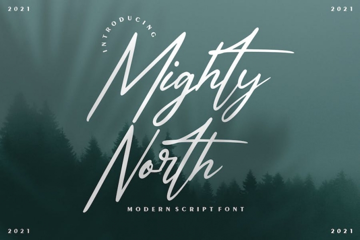 Might North | Modern Script Font Font Download