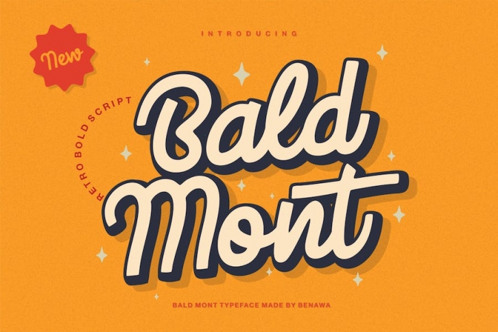 Bald Mont - Retro Bold Script Font Download