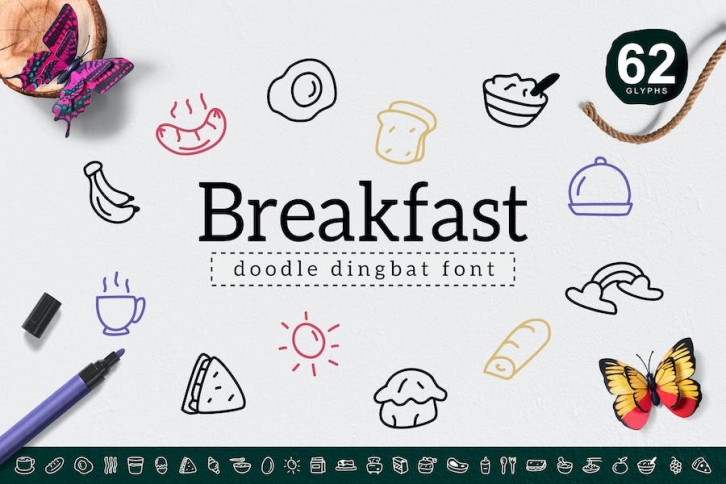 Breakfast Dingbat Font Download