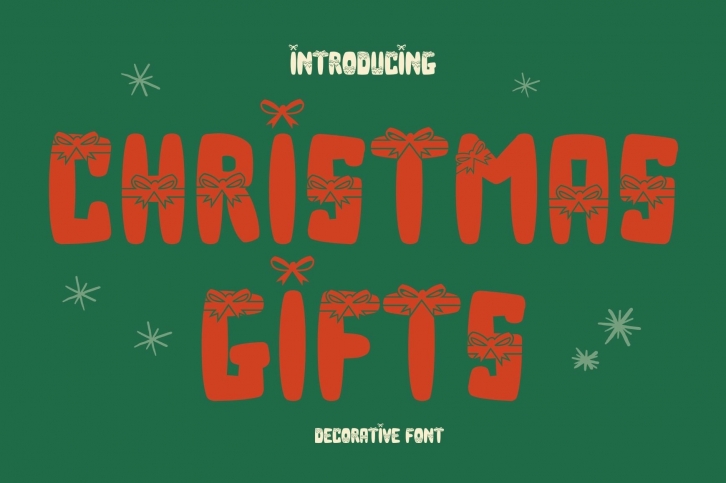 Christmas Gifts is a cute winter-themed decorative Font Download