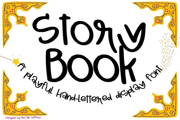 Story Book- Playful Hand-lettered Display Font Download