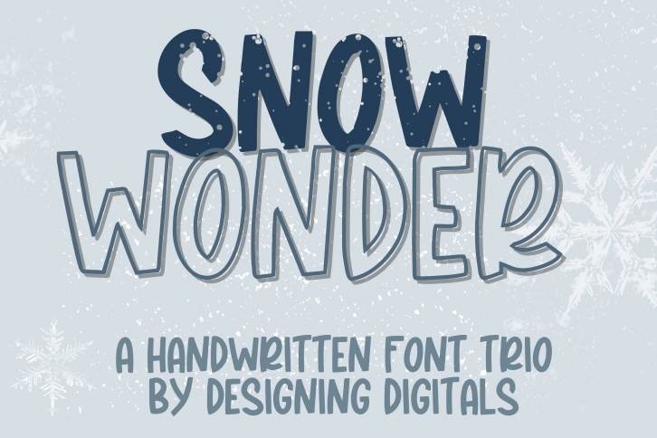 Snow Wonder- A Handwritten Trio Font Download