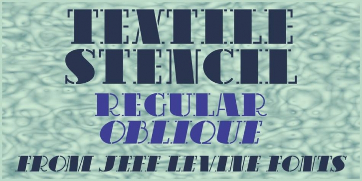 Textile Stencil JNL Font Download