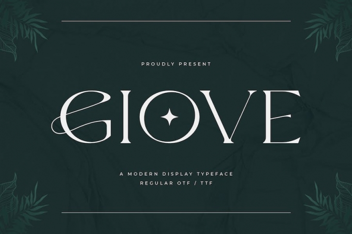 Giove - A Modern Display Typeface Font Download