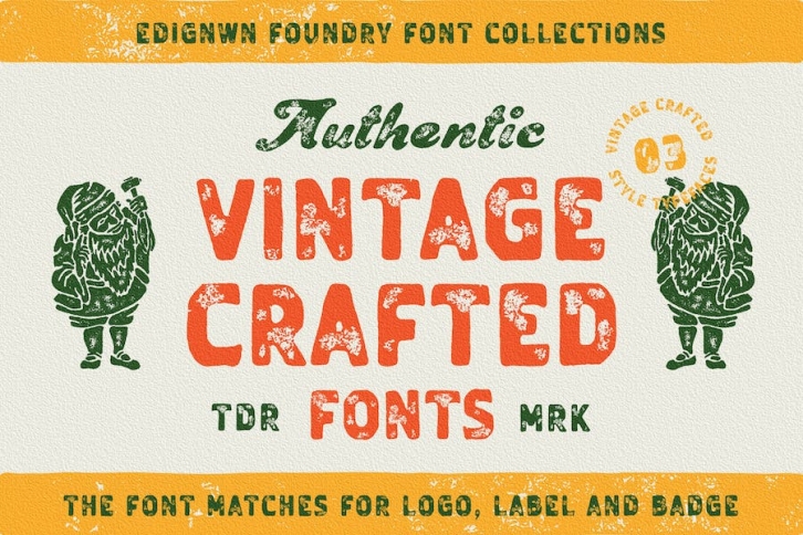 Vintage Crafted - Hand Drawn Font Font Download