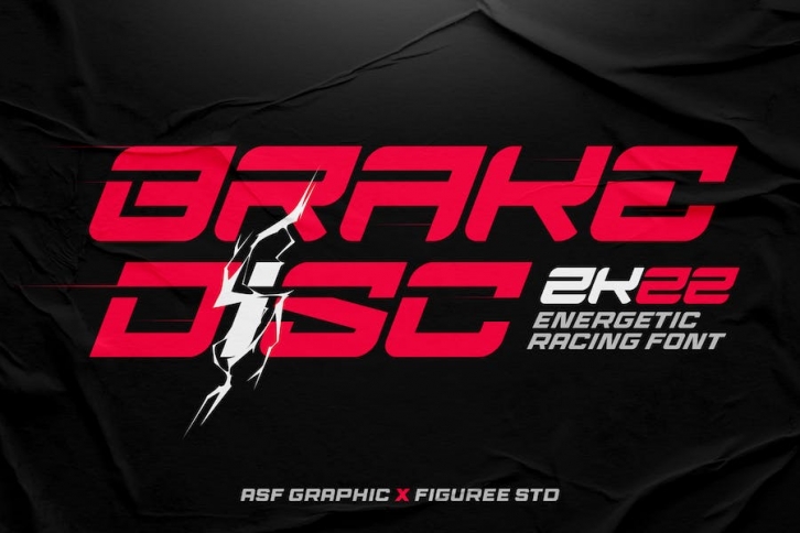 Brake Disc - Energetic Racing Font Font Download