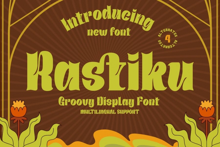 Rastiku | Groovy Retro Font Font Download