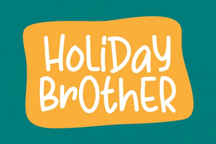 Holiday Brother - Handwritten Display Font Font Download