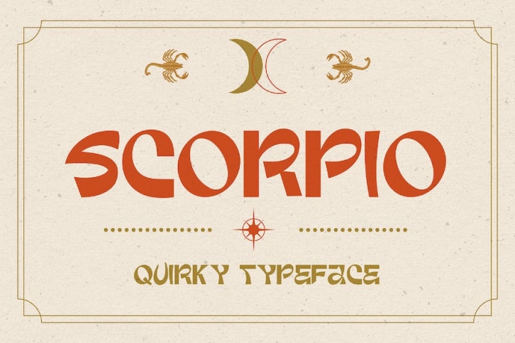 Scorpio - Quirky Astrology Typeface Font Download